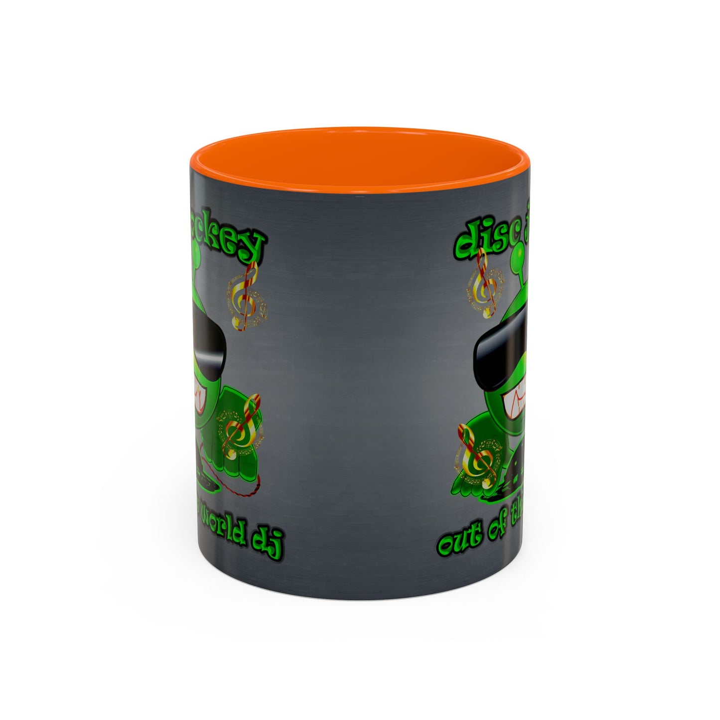 disc jockey - Accent Mug (grey-light grey)