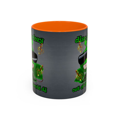 disc jockey - Accent Mug (grey-light grey)