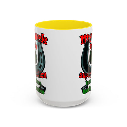 my luck - Accent Mug (white)