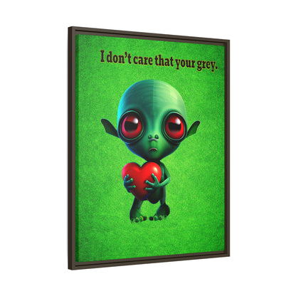 I don't care that your grey - framed canvas art (green turf)