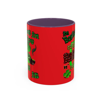 celtics logo - Accent Mug (red)