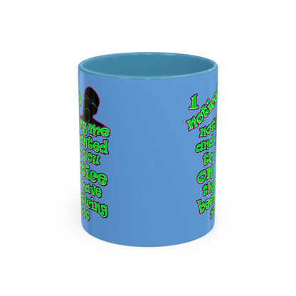 noticed you noticing - Accent Mug (light blue)
