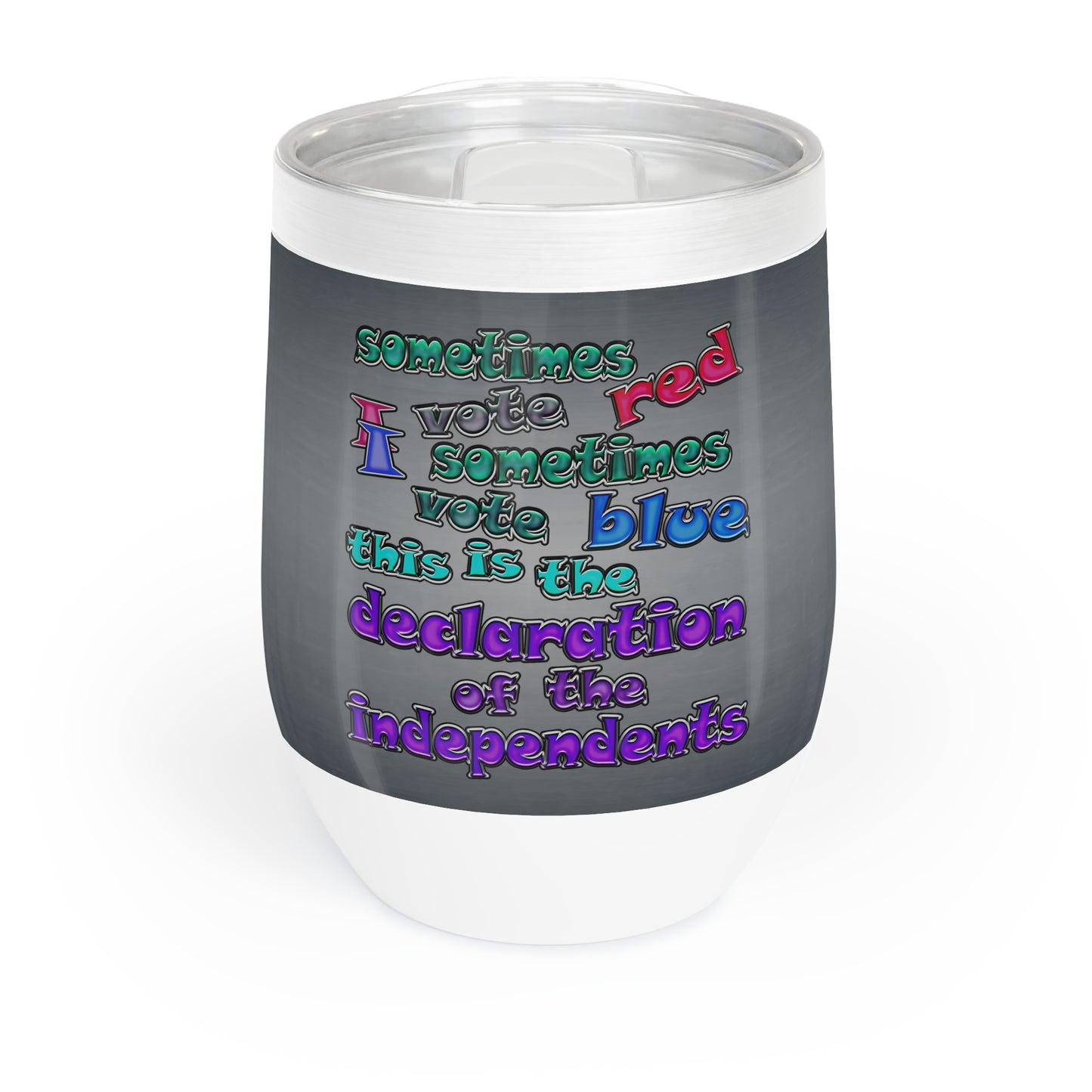declaration of the independents - Chill Wine Tumbler (grey-light grey)
