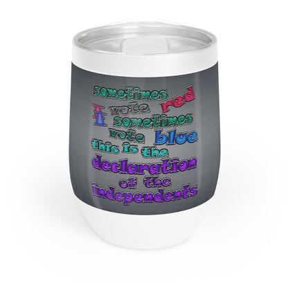 declaration of the independents - Chill Wine Tumbler (grey-light grey)