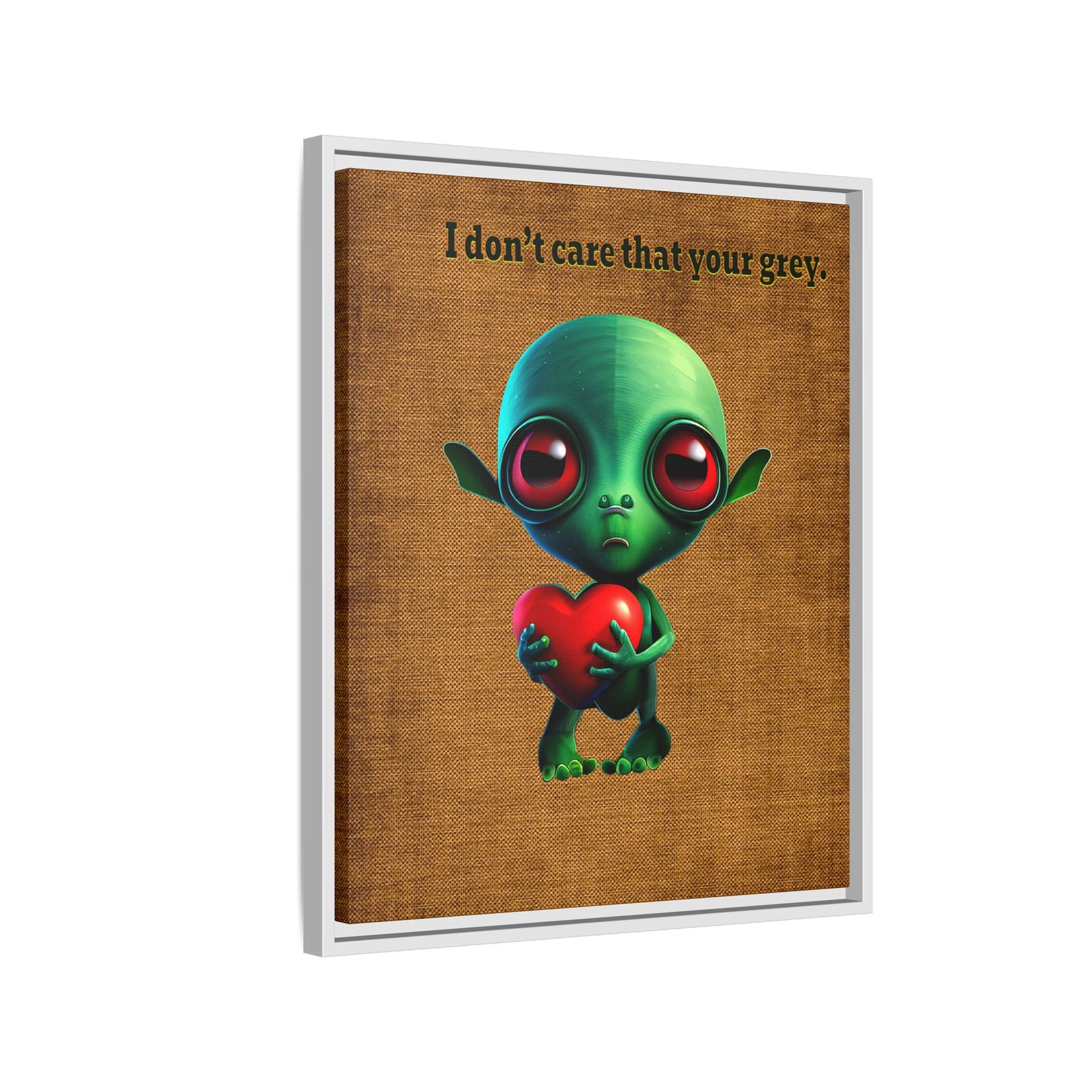 I don't care that your grey - framed canvas art (brown papyrus)