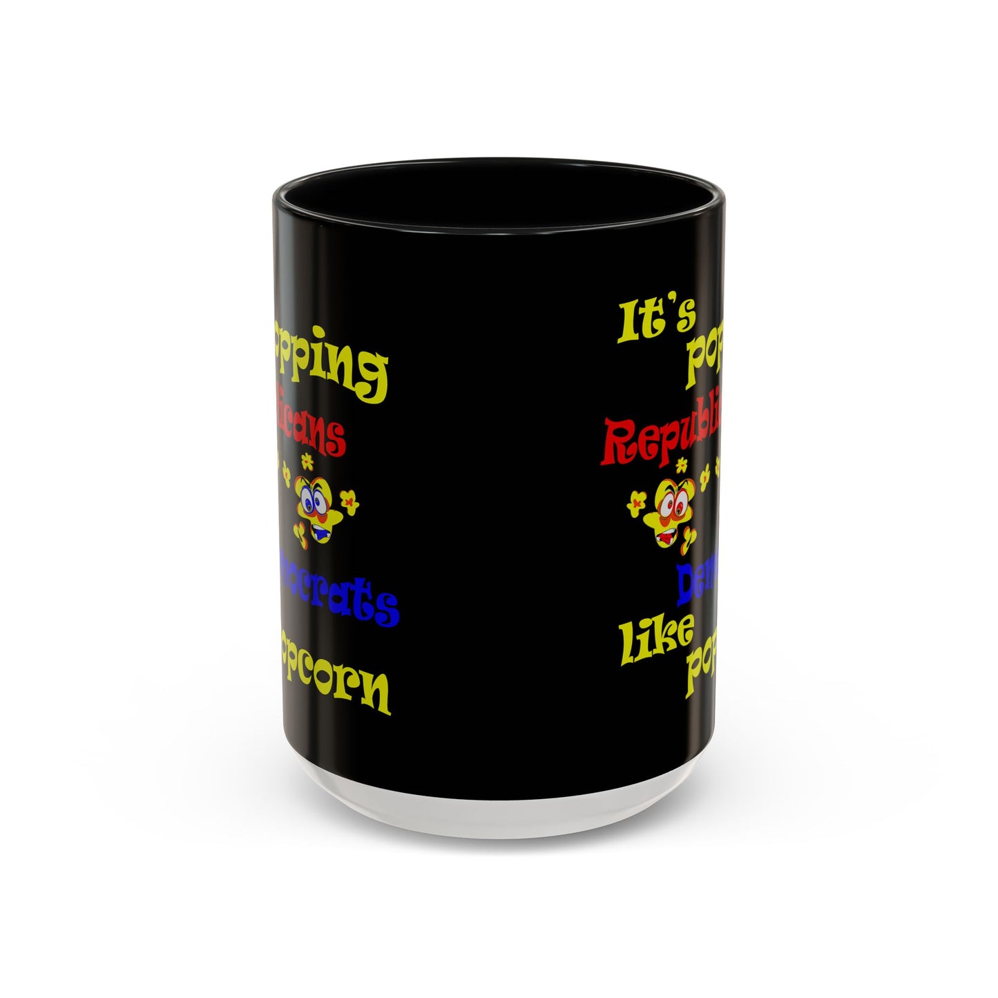 popping like popcorn - Accent Mug (black)