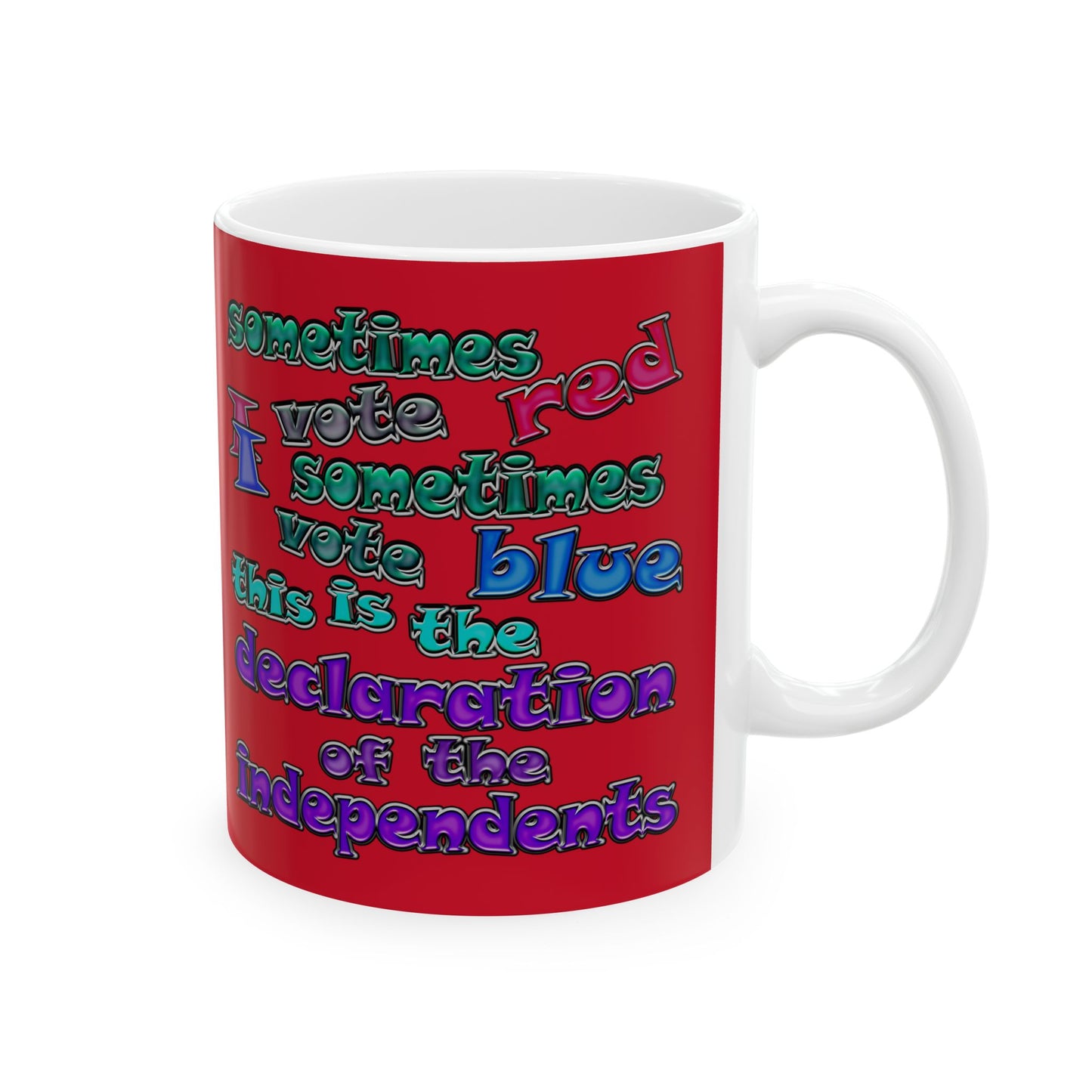 declaration of the independents - White Mug (dark red)