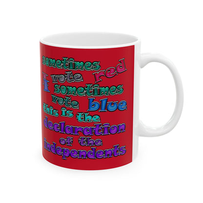 declaration of the independents - White Mug (dark red)