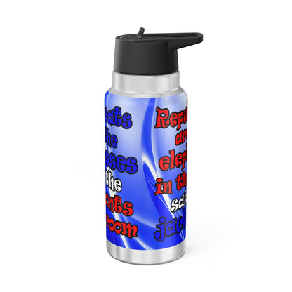 donkeys and elephants - Gator Tumbler, 32oz  (blue-white wave)