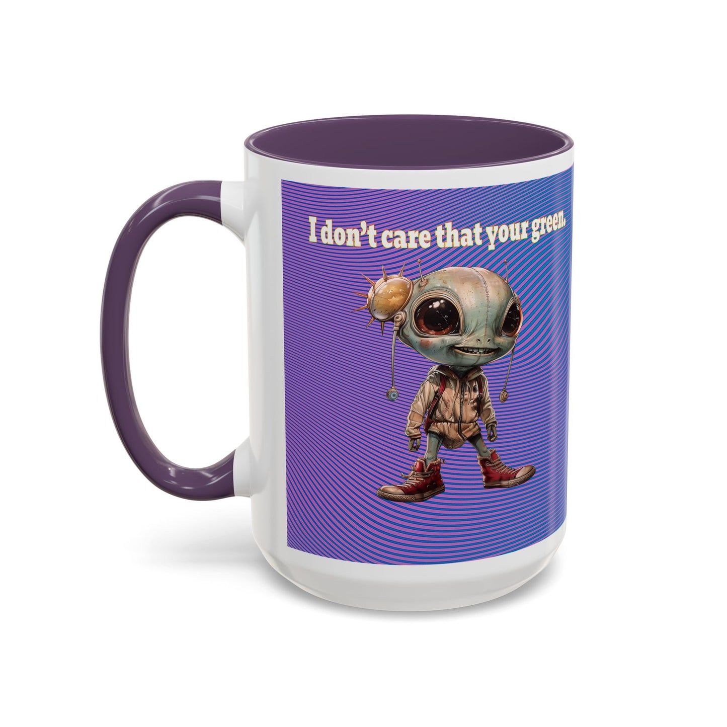 I don't care that your grey - Accent Mug (light blue-purple wave)