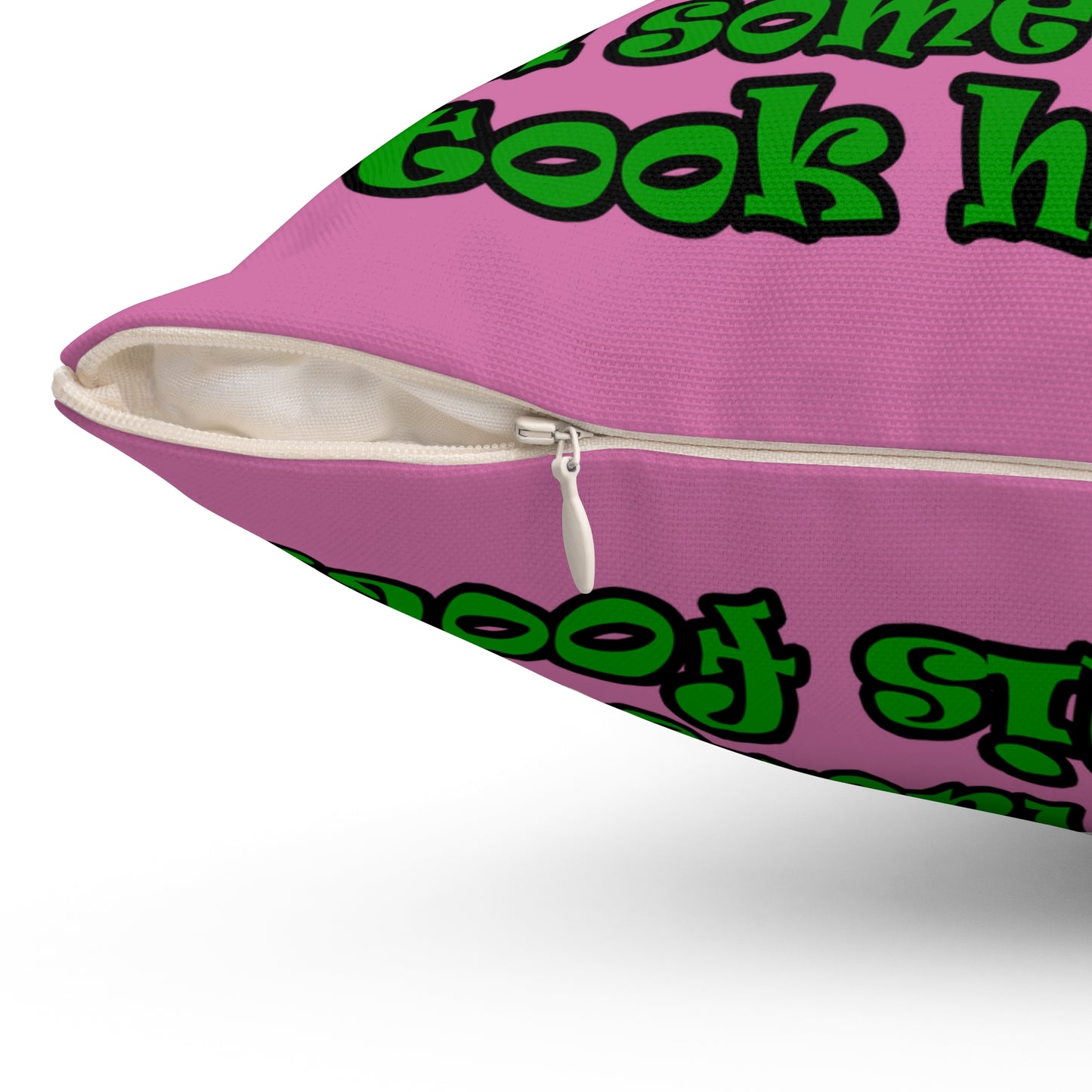 turtle race - Spun Polyester Square Pillow - (light pink)