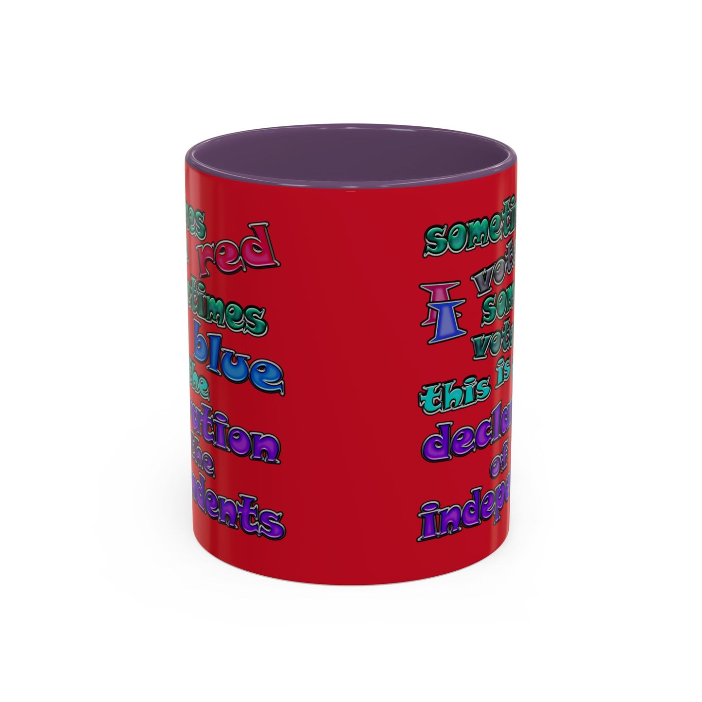 declaration of the independents - Accent Mug (dark red)