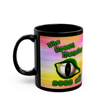 green monster - Black Mug (color blur)