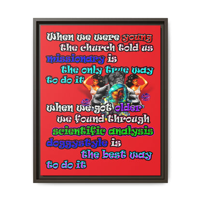doggystyle - framed canvas art (red)