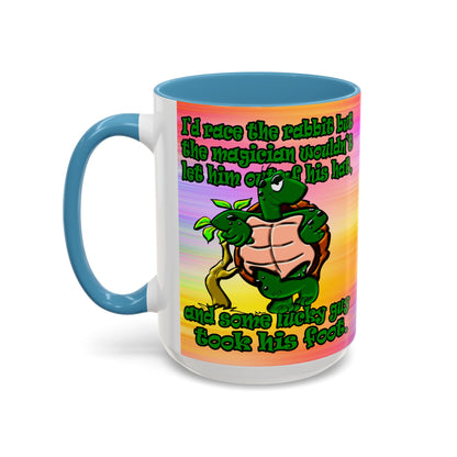 turtle race - Accent Mug (color blur)