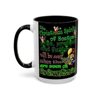 christmas spirits of boston - Accent Mug (black)