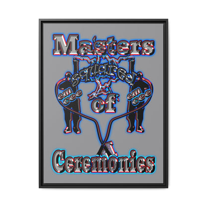 em cee squared - framed canvas art (grey)