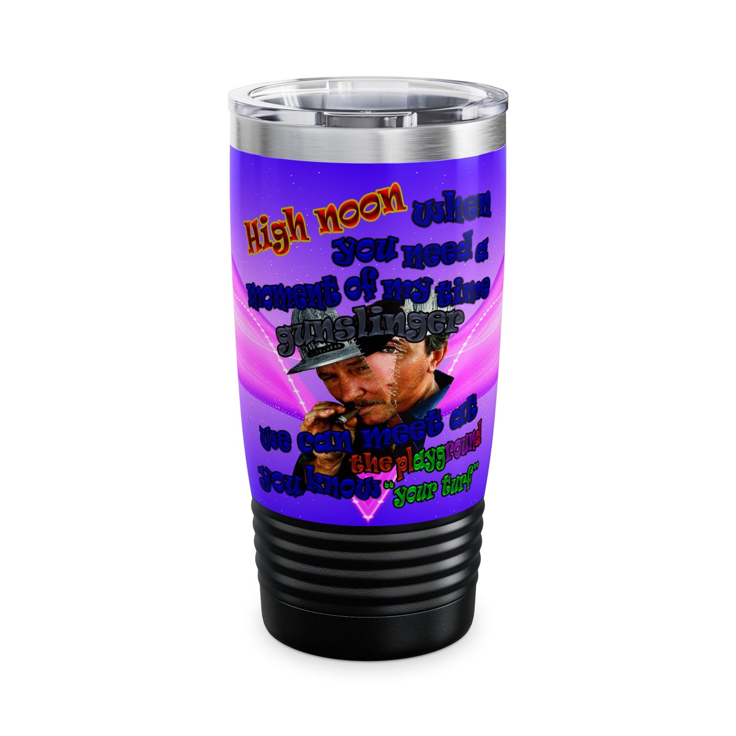 high noon - Ringneck Tumbler, 20oz (purple-pink wave)