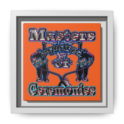 em cee squared - framed canvas art (orange)