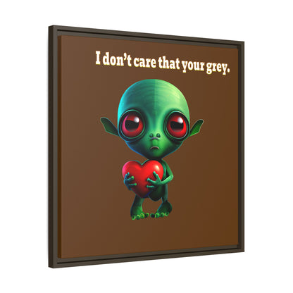 I don't care that your grey - framed canvas art (brown)
