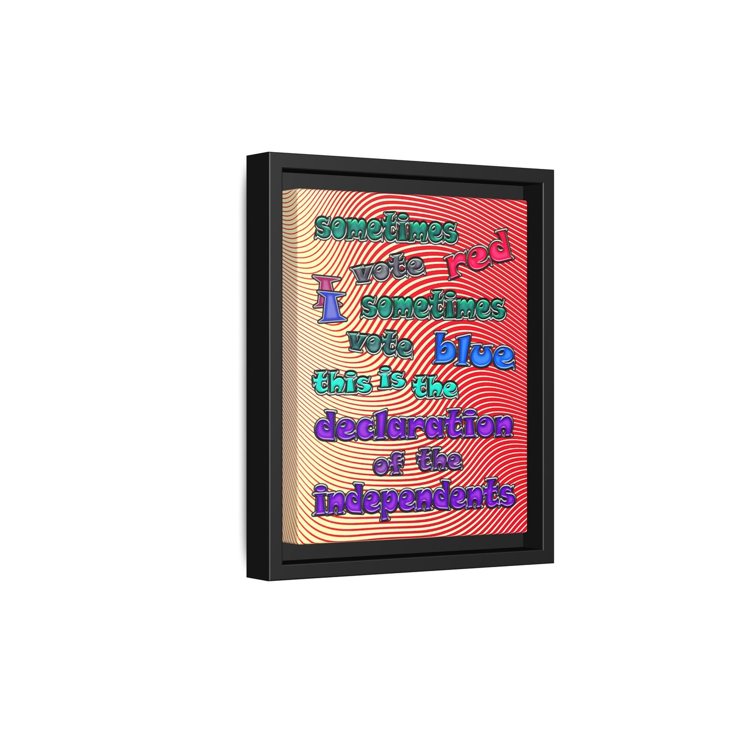 declaration of the independents - framed canvas art (yellow-orange wave)
