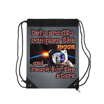defy conquer reach - Drawstring Bag (grey-light grey)