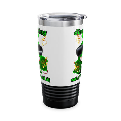 disc jockey - Ringneck Tumbler, 20oz (white)