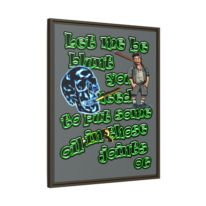 og - framed canvas art (dark grey)