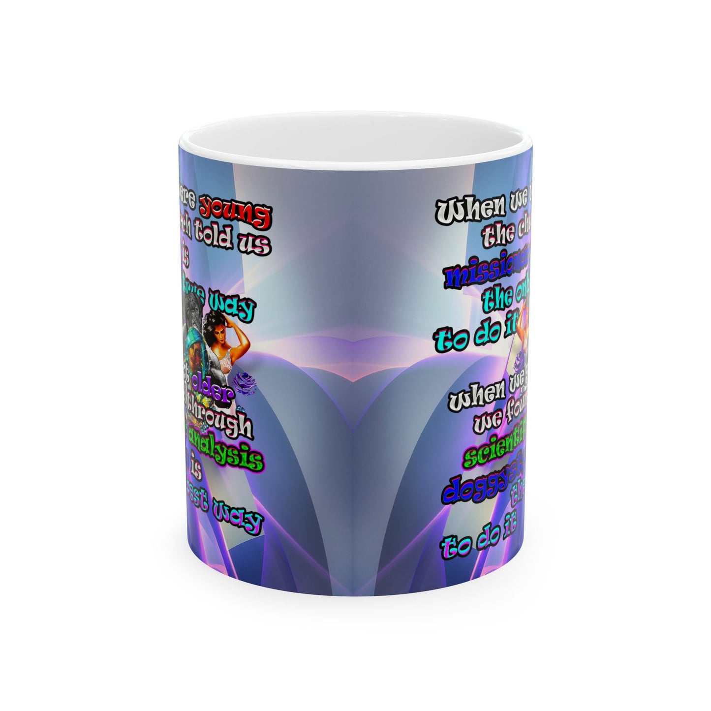 doggystyle - White Mug (grey-pink wave)