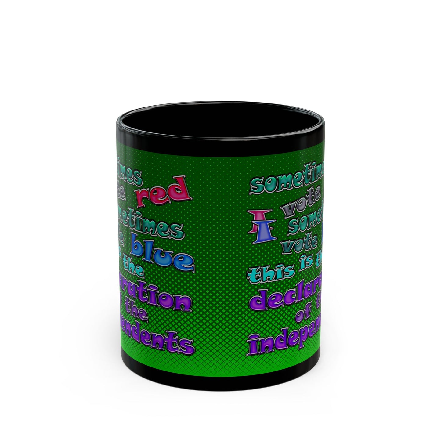 declaration of the independents - Black Mug (logo green)