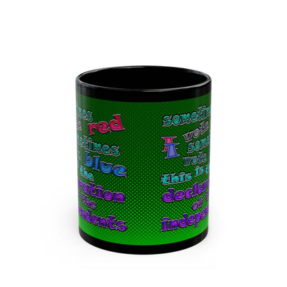 declaration of the independents - Black Mug (logo green)