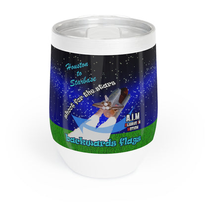shoot for the stars - Chill Wine Tumbler ('snoops' background)