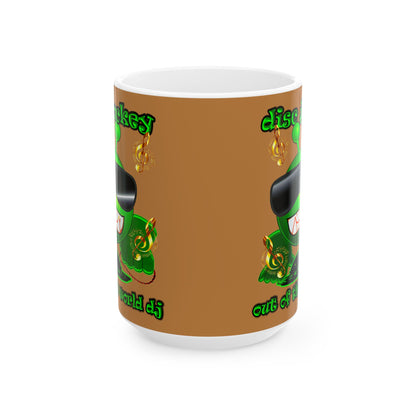 disc jockey - White Mug (light brown)