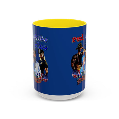 rw&b lives matter - Accent Mug (dark blue)