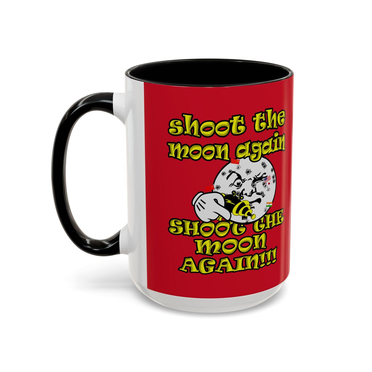 shoot the moon again - Accent Mug (dark red)