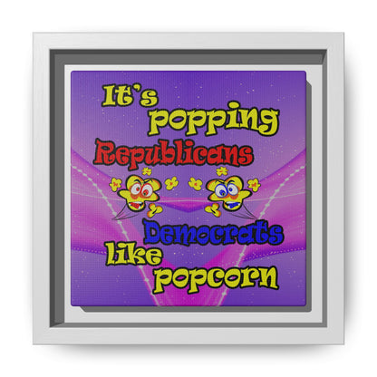 popping like popcorn - framed canvas art (purple-pink wave)