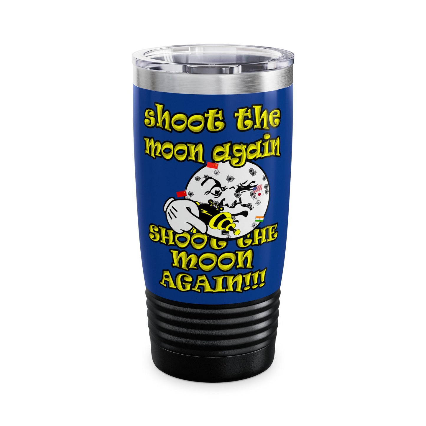 shoot the moon again - Ringneck Tumbler, 20oz (dark blue)