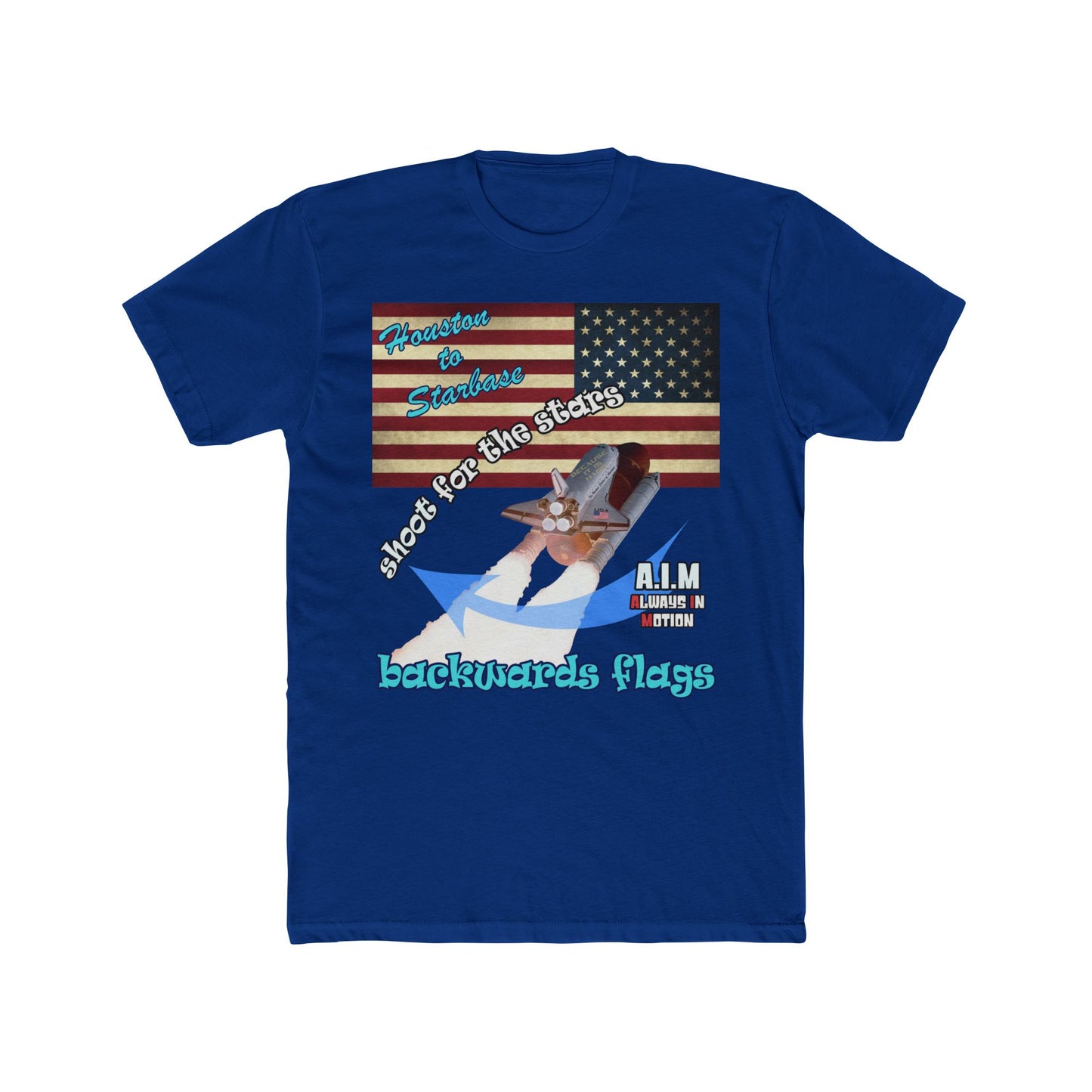 shoot for the stars - Men's Cotton Crew Tee