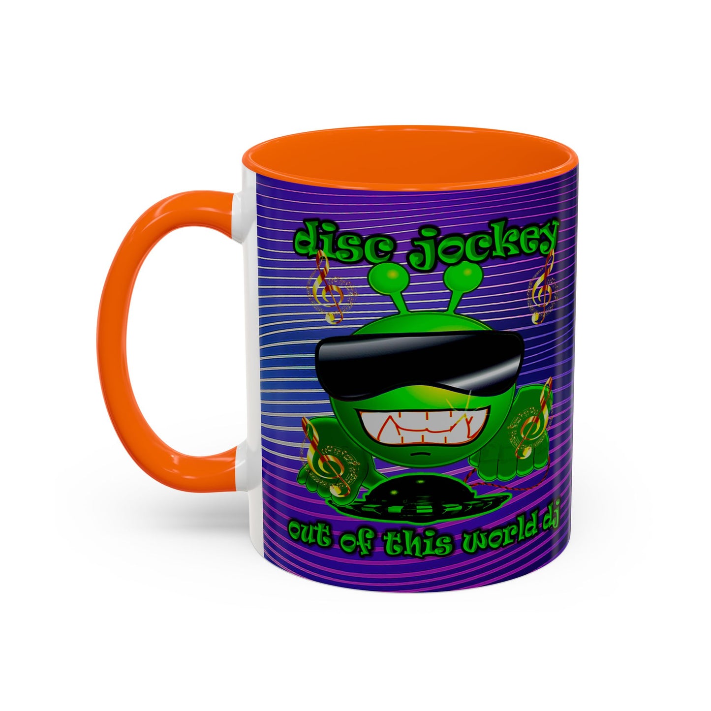 disc jockey - Accent Mug (purple wave)