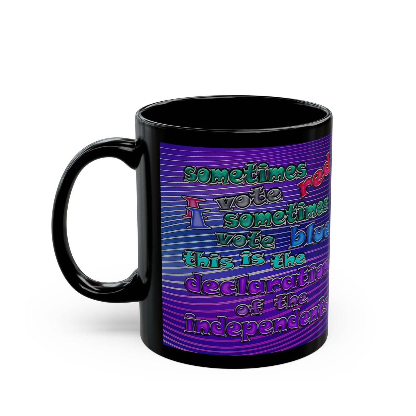 declaration of the independents - Black Mug (purple wave)
