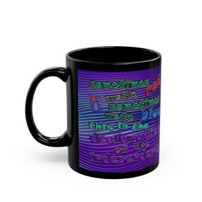 declaration of the independents - Black Mug (purple wave)
