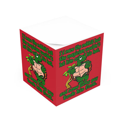 turtle race - note cube (dark red)