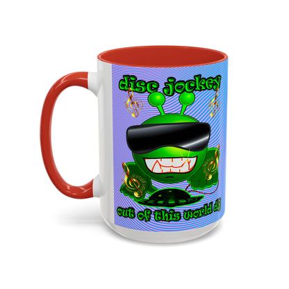 disc jockey - Accent Mug (light blue-purple wave)