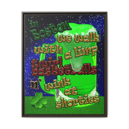 celtics logo - framed canvas art ('snoops' background)