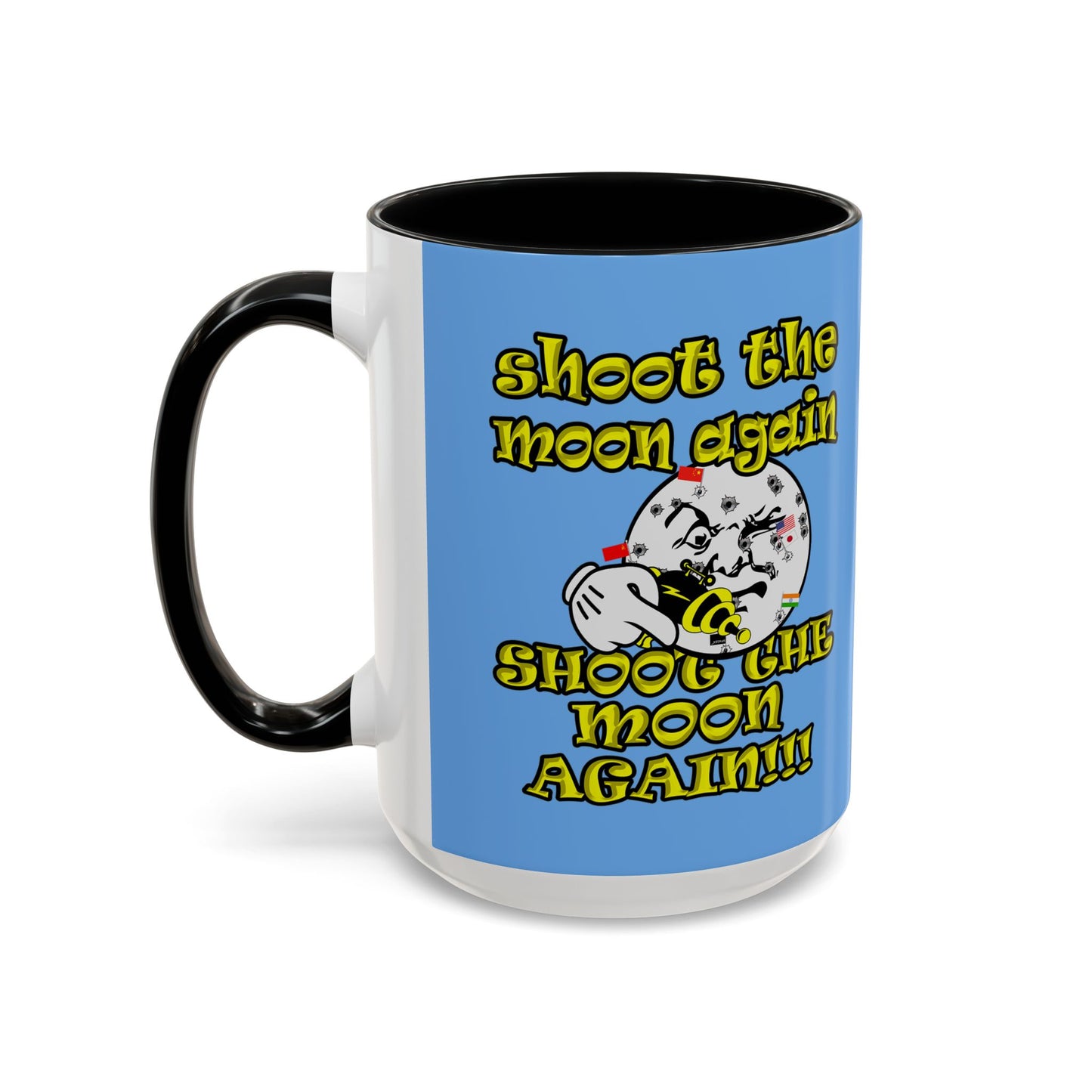 shoot the moon again - Accent Mug (light blue)
