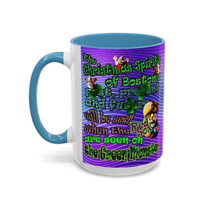 christmas spirits of boston - Accent Mug (purple wave)
