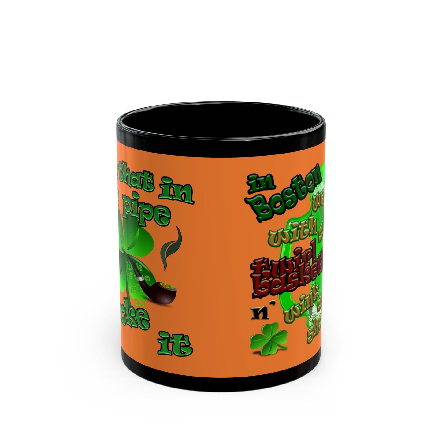 celtics logo - Black Mug (crusta)