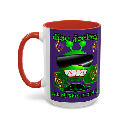 disc jockey - Accent Mug (purple)