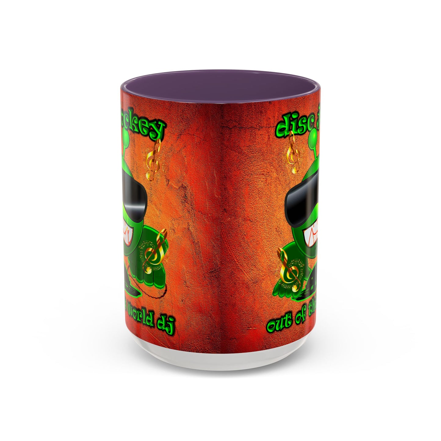 disc jockey - Accent Mug (burnt orange)