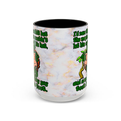turtle race - Accent Mug (white marble)